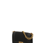 Borsa a mano da donna 100% gomma FLAT S BALL 24-BLACK-LIGHT OTTONE Marc Ellis