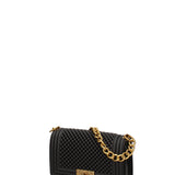 Borsa a mano da donna 100% gomma FLAT S BALL 24-BLACK-LIGHT OTTONE Marc Ellis