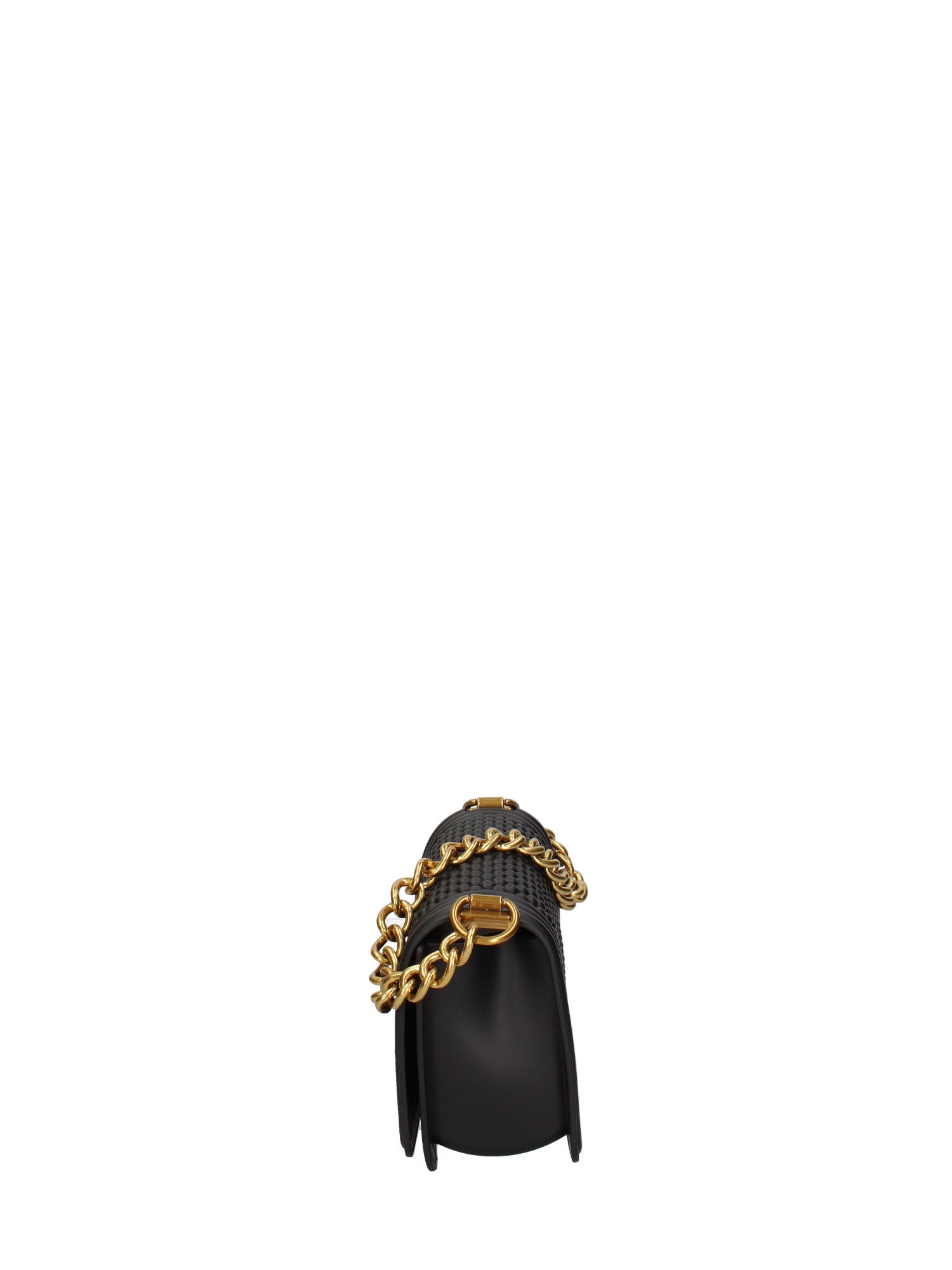 Borsa a mano da donna 100% gomma FLAT S BALL 24-BLACK-LIGHT OTTONE Marc Ellis