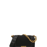 Borsa a mano da donna 100% gomma FLAT S BALL 24-BLACK-LIGHT OTTONE Marc Ellis