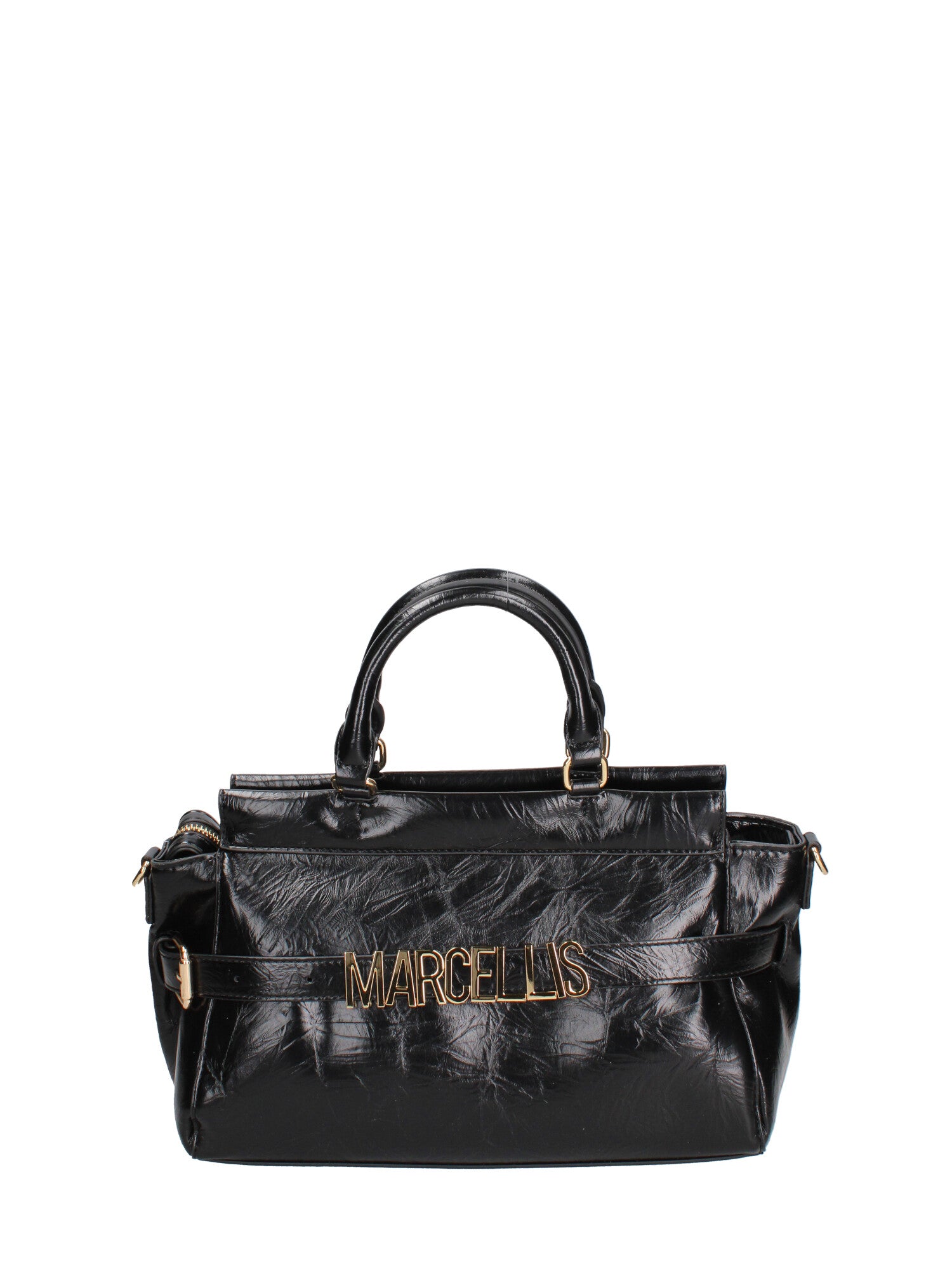 Borsa a mano da donna 100% PVC HEATHER -BLACK Marc Ellis