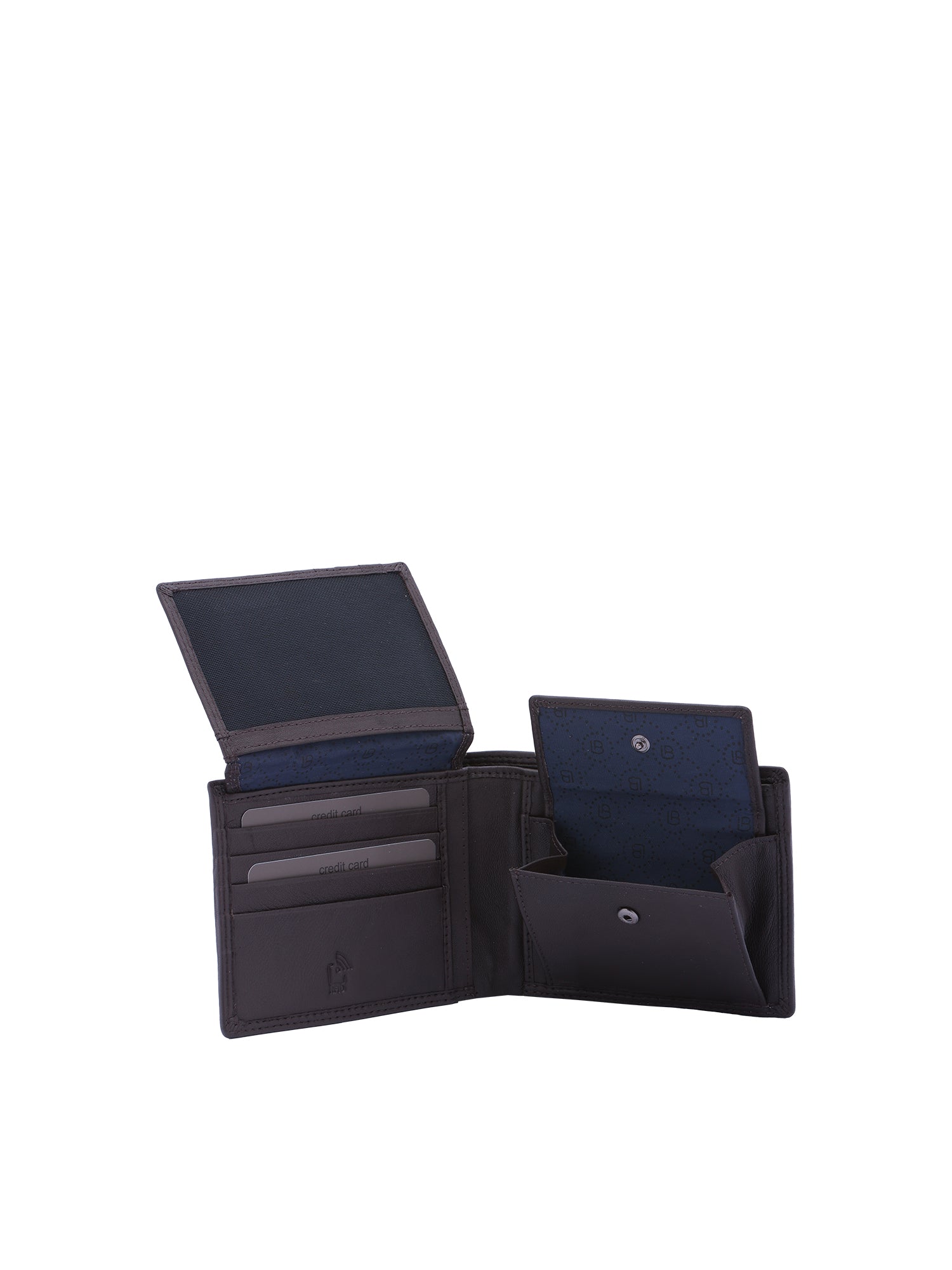 Portafoglio uomo in vera pelle Casual LB7602-40-MARRONE SCURO Laura Biagiotti