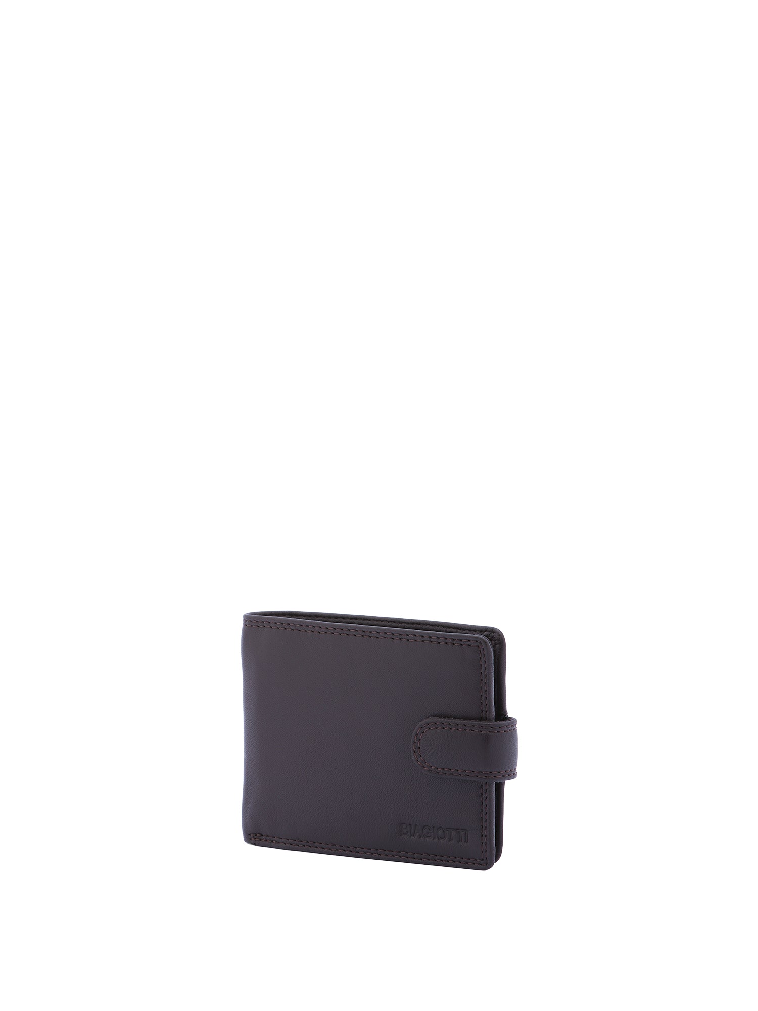 Portafoglio da uomo in vera pelle Casual LB7602-56-MARRONE SCURO Laura Biagiotti