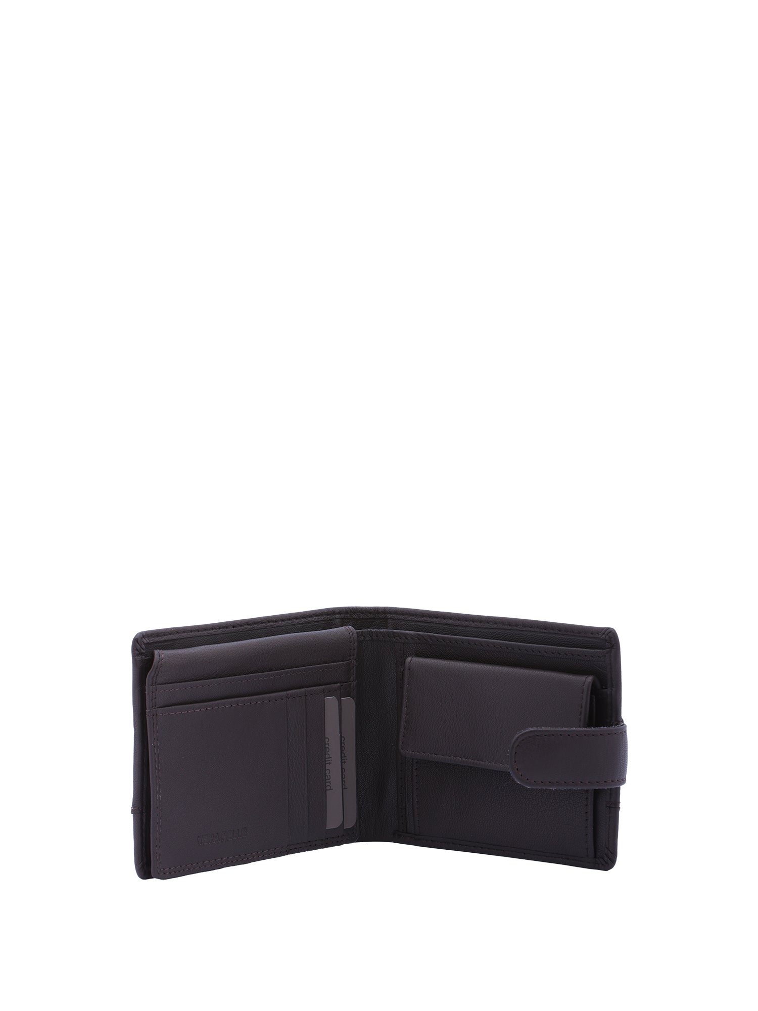 Portafoglio uomo in vera pelle Casual LB7611-56-MARRONE SCURO Laura Biagiotti