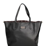 Borsa a spalla da donna 100% PVC MARGARET-BLACK-LEO TEX Marc Ellis