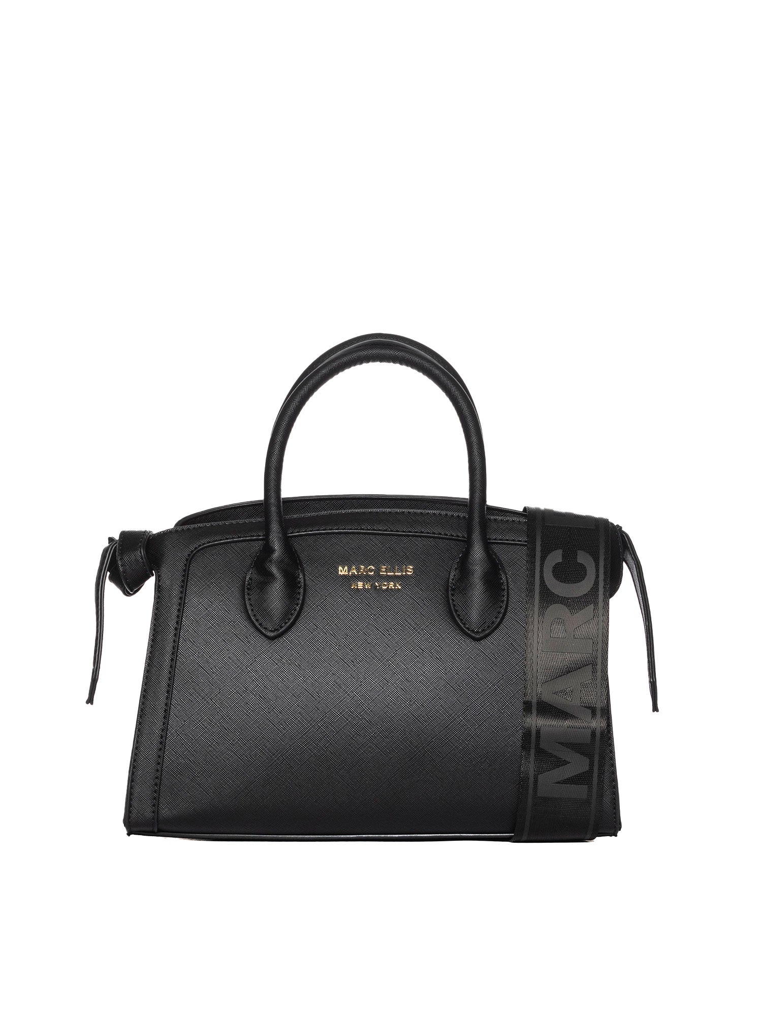 Borsa a mano da donna 100% PVC MARYLYN-BLACK-GOLD Marc Ellis