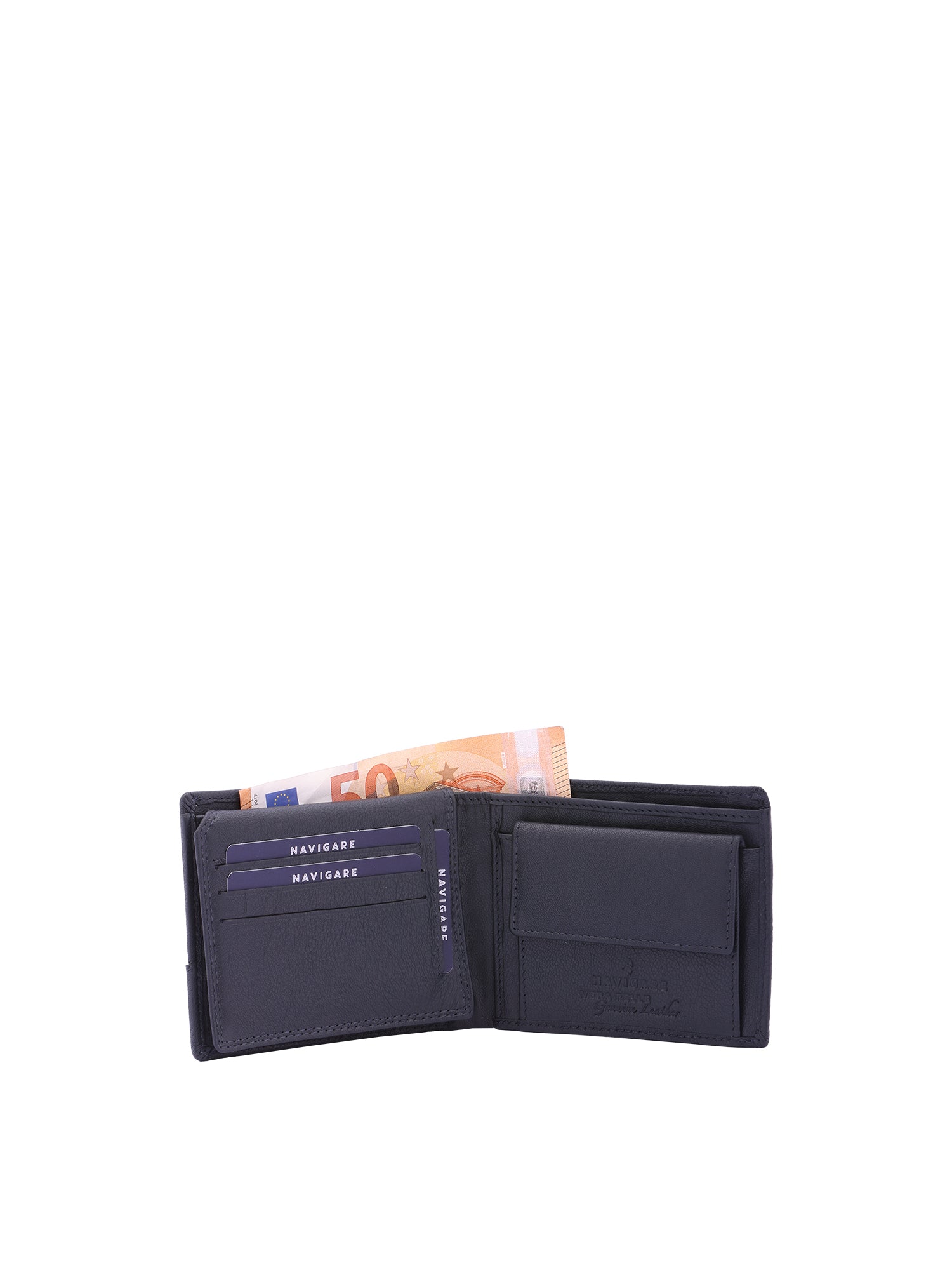 Portafoglio uomo in vera pelle Casual NAV833-1-BLU Navigare