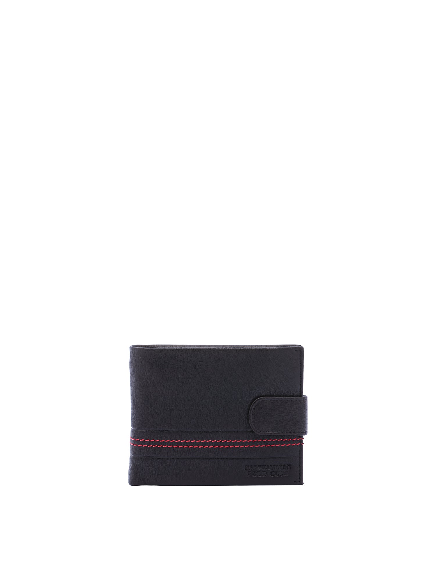 Portafoglio uomo in vera pelle Casual PC-1110-NERO ROSSO Northampton Polo Club