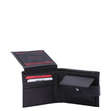 Portafoglio uomo in vera pelle Casual PC-1110-NERO ROSSO Northampton Polo Club