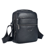 Borsa a tracolla uomo vera pelle Casual PC3348-BLACK Northampton Polo Club
