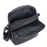 Borsa a tracolla uomo vera pelle Casual PC3348-BLACK Northampton Polo Club