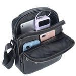 Borsa a tracolla uomo vera pelle Casual PC3348-BLACK Northampton Polo Club
