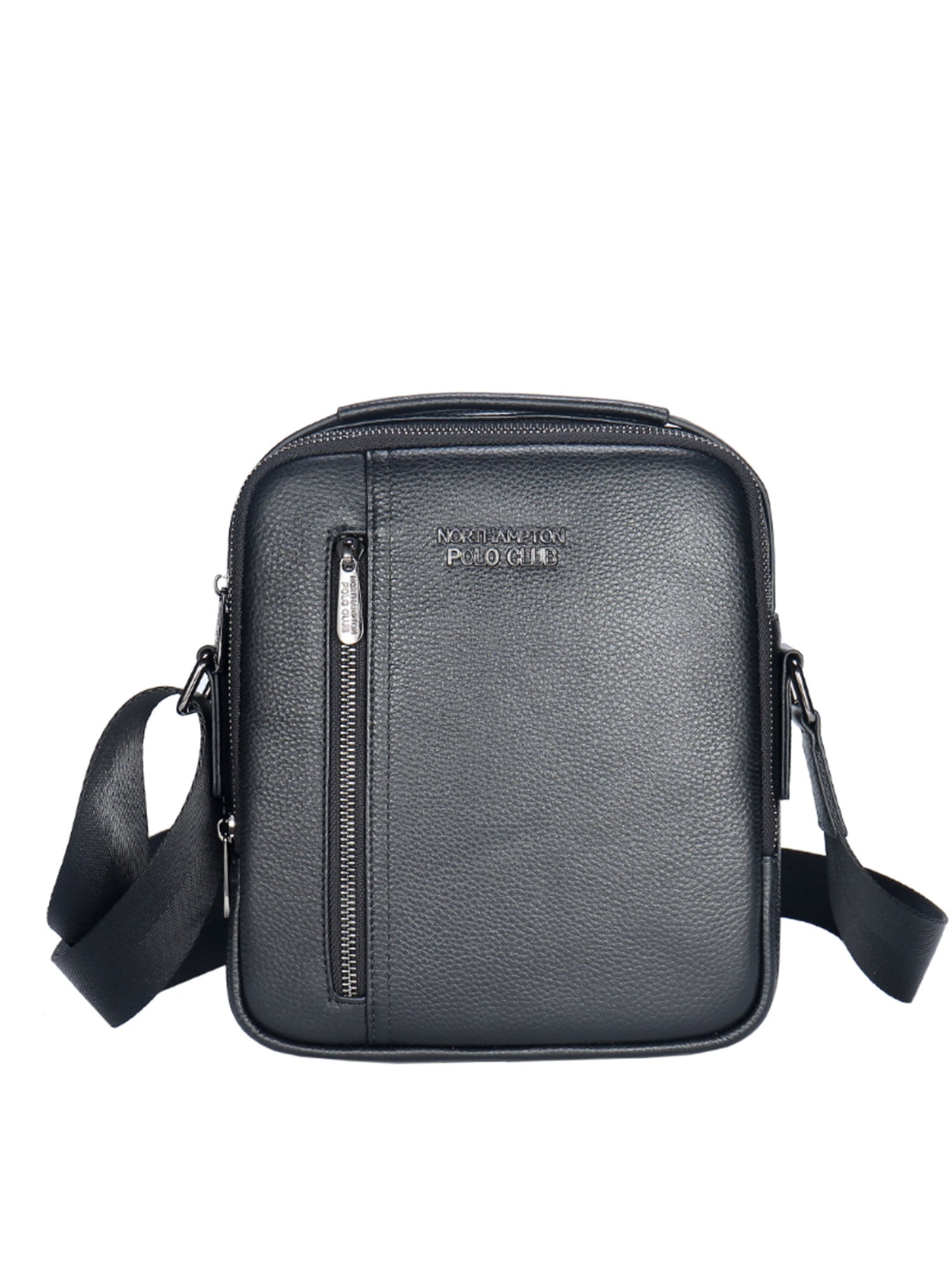 Borsa a tracolla uomo vera pelle Casual PC3349-BLACK Northampton Polo Club