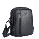 Borsa a tracolla uomo vera pelle Casual PC3349-BLACK Northampton Polo Club