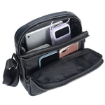 Borsa a tracolla uomo vera pelle Casual PC3349-BLACK Northampton Polo Club