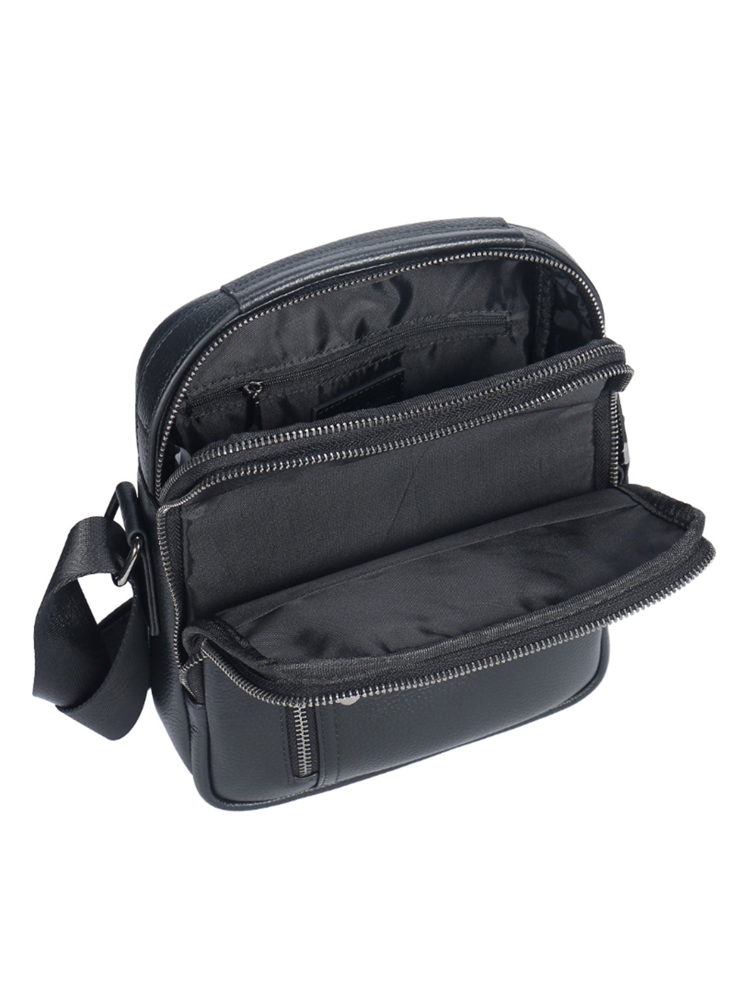 Borsa a tracolla uomo vera pelle Casual PC3349-BLACK Northampton Polo Club