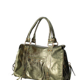 Novara Borsa a spalla da donna Vera pelle 06090 LM-L007 VERDE Gave Lux