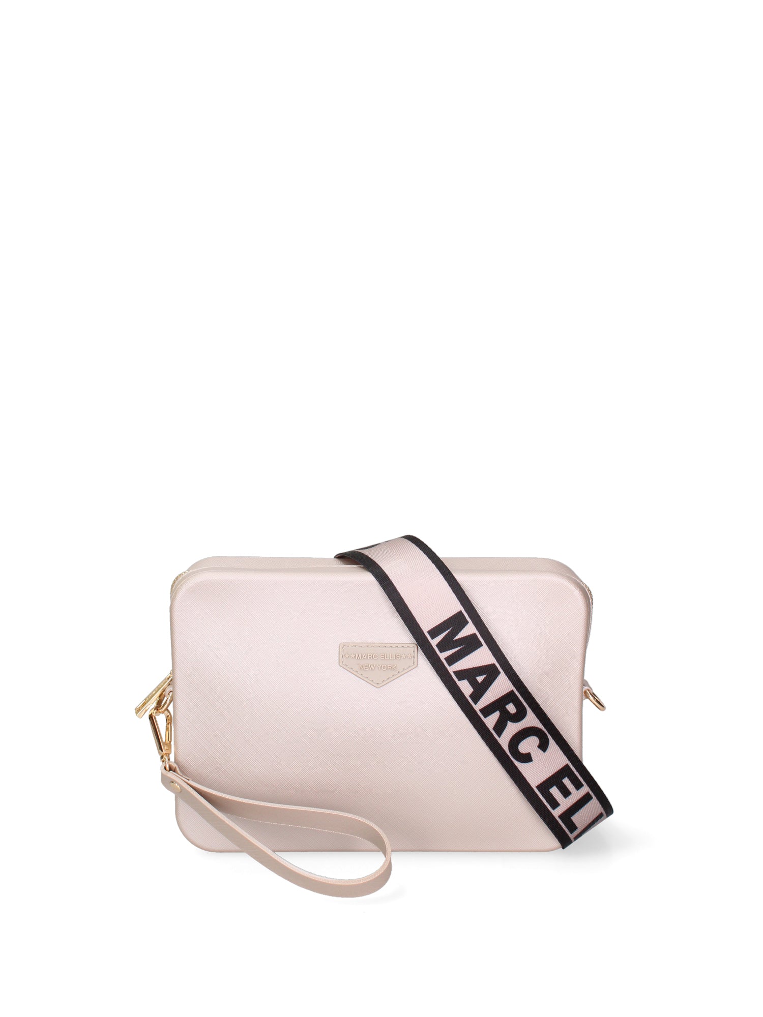 Borsa a tracolla da donna 100% Pvc FLAT-FLOWE-STONE - LIGHT GOLD Marc Ellis