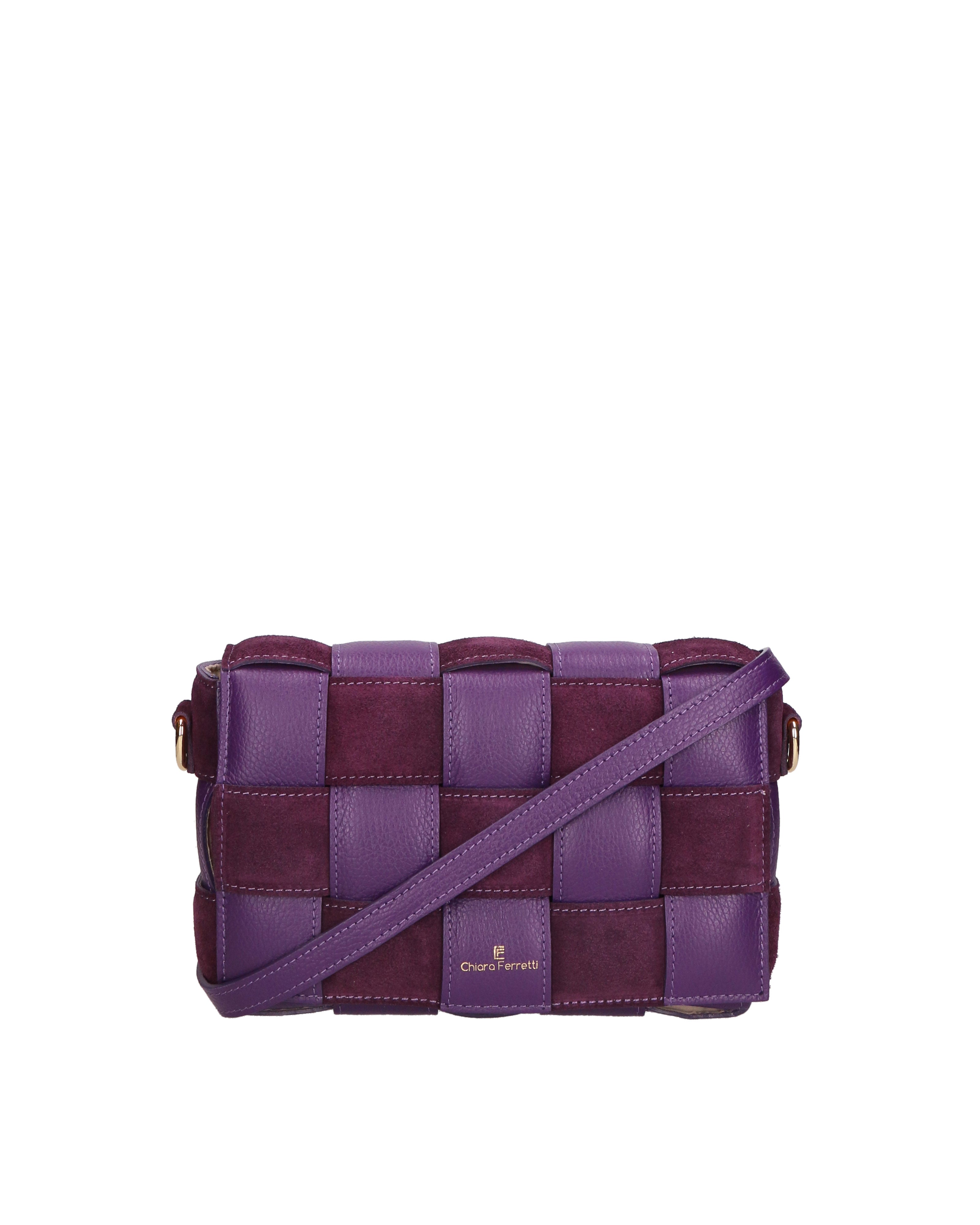 Aranea Borsa a tracolla donna Vera pelle R6080B-D45 VIOLA Chiara Ferretti