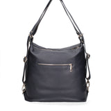 Vera pelle 07135-D26 BLU NOTTE Borsa a spalla convertibile Anjelica Viola Castellani