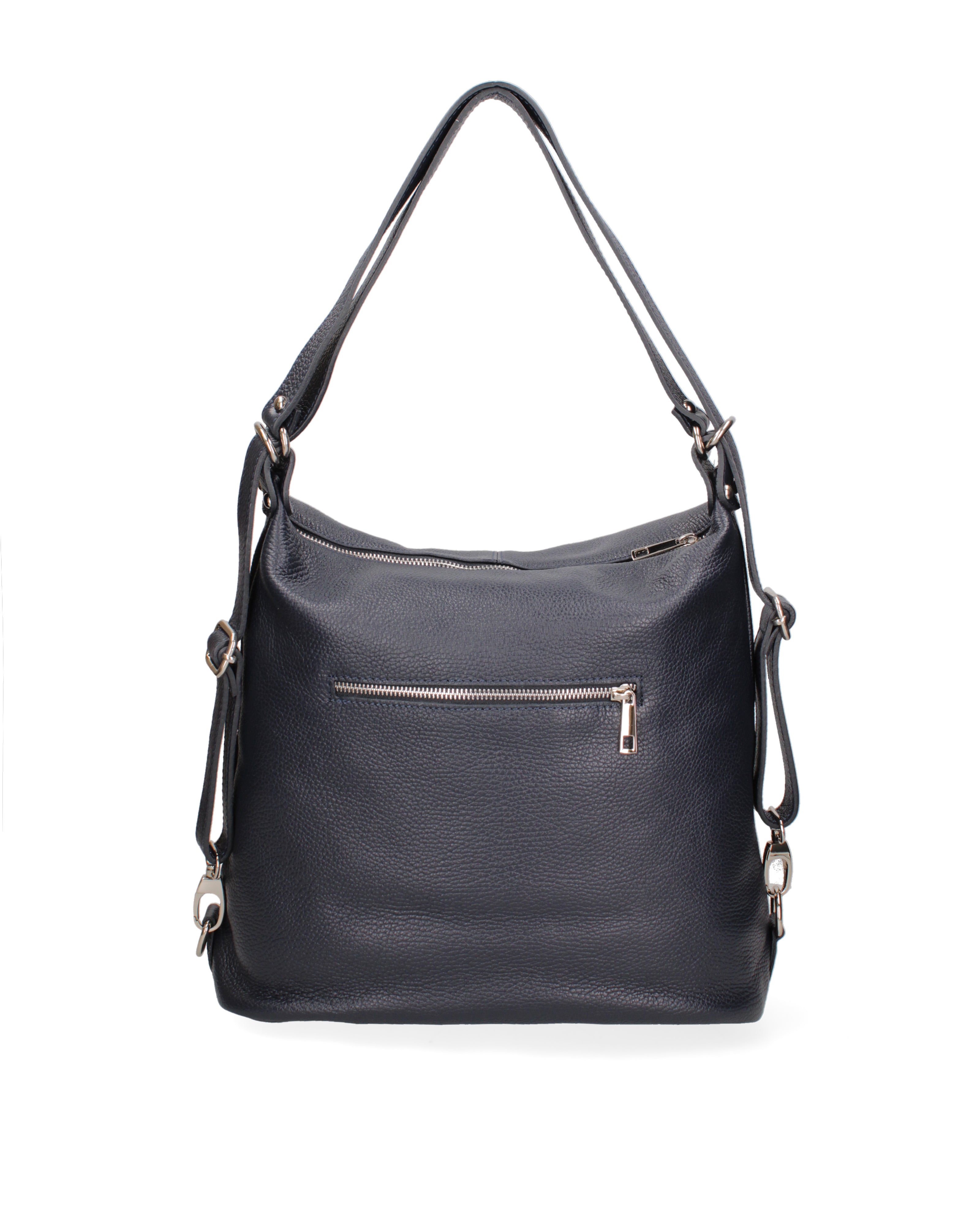Vera pelle 07135-D26 BLU NOTTE Borsa a spalla convertibile Anjelica Viola Castellani