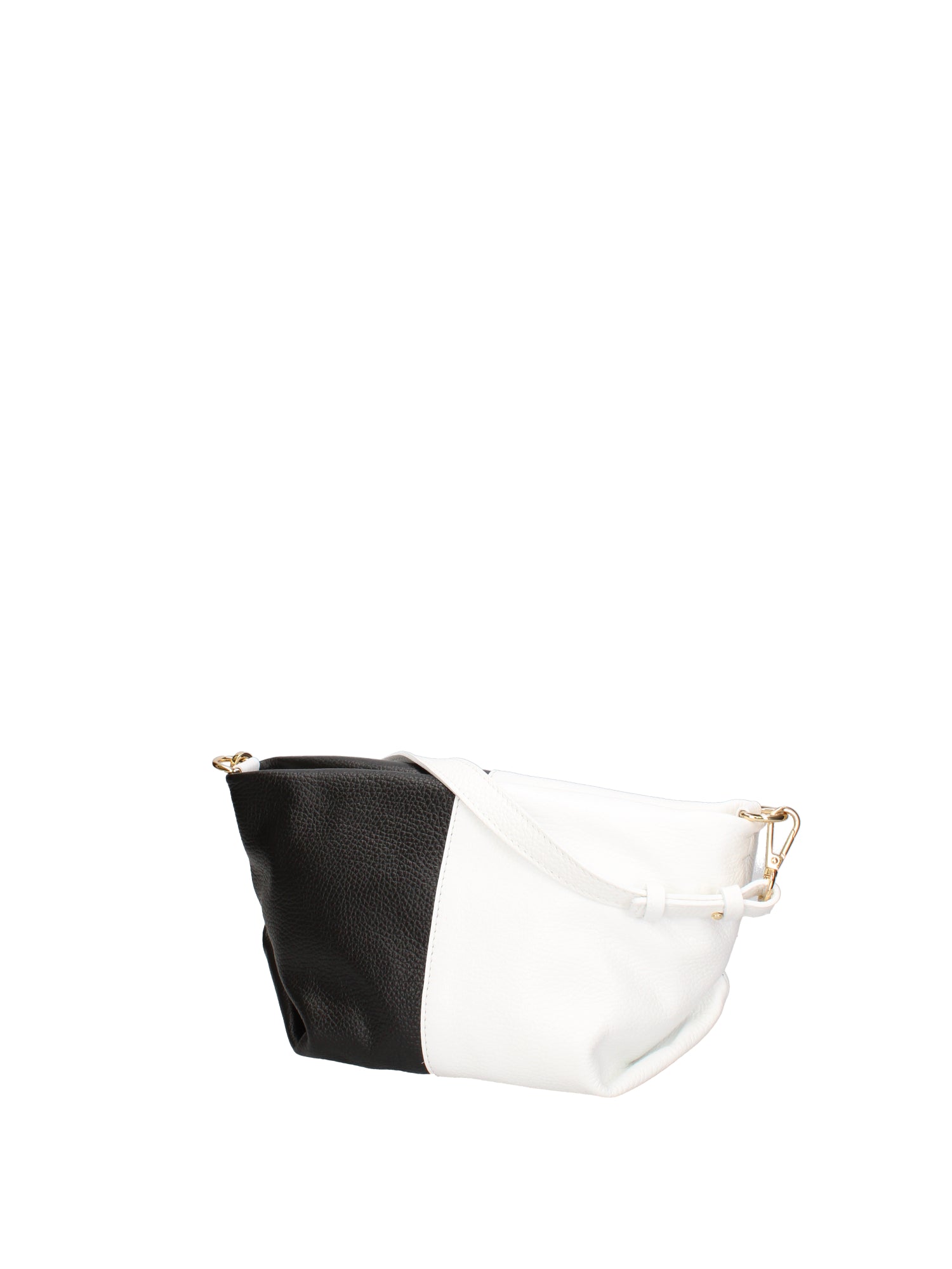 Borsa a spalla da donna Vera pelle 07165-BIANCO+D28 NERO Roberta Rossi