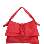 Borsa a spalla da donna Vera pelle 07171-S58 ROSSO FUOCO Viola Castellani