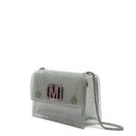 Borsa a mano da donna 100% Pvc FLAT SUPERMEE M-BLACK + LIGHT GOLD Marc Ellis