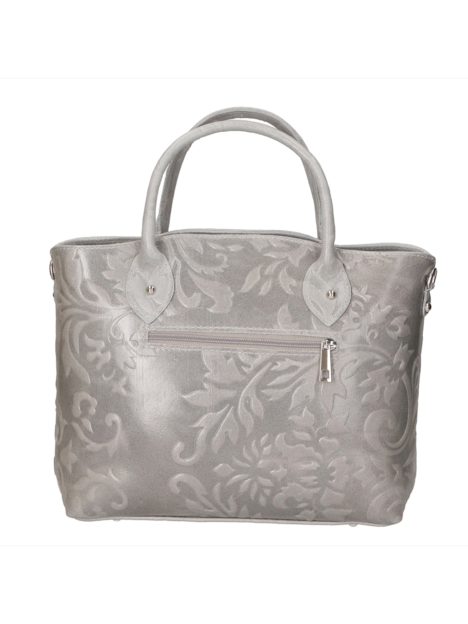 Enza Borsa a mano da donna Vera pelle 8007023FBG-020 GRIGIO CHIARO Gave Lux