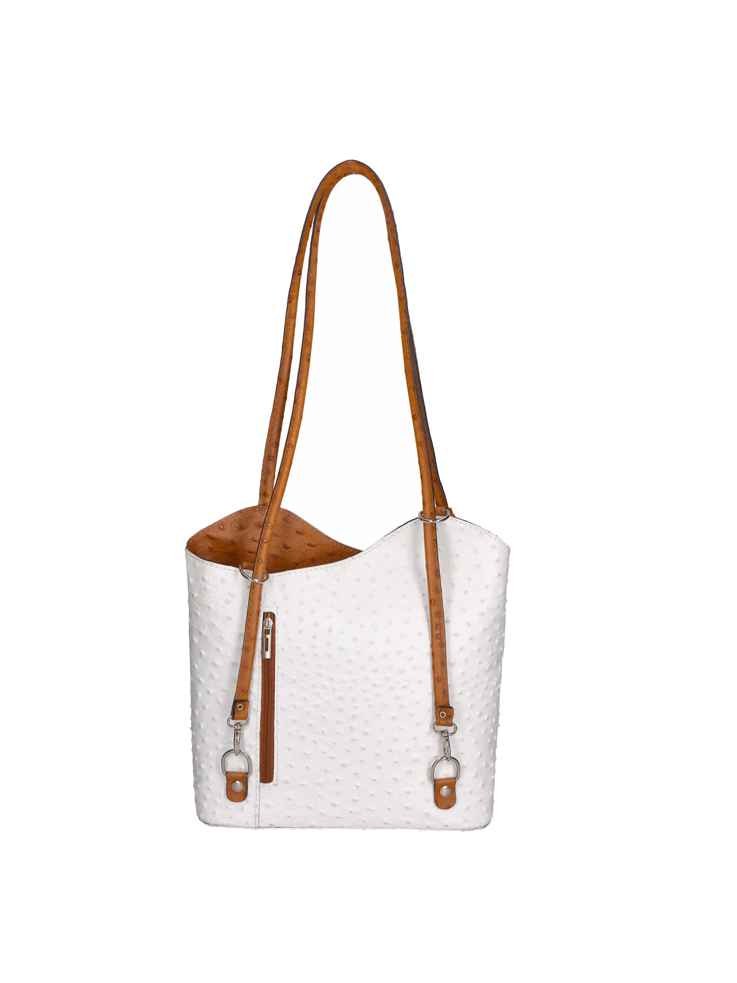 Chanel 3005-01 BIANCO 06 CUOIO Zaino da donna in vera pelle Gave Lux