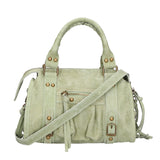 Erisia Borsa a spalla da donna Vera pelle 06091-MILITARE CHIARO Gave Lux