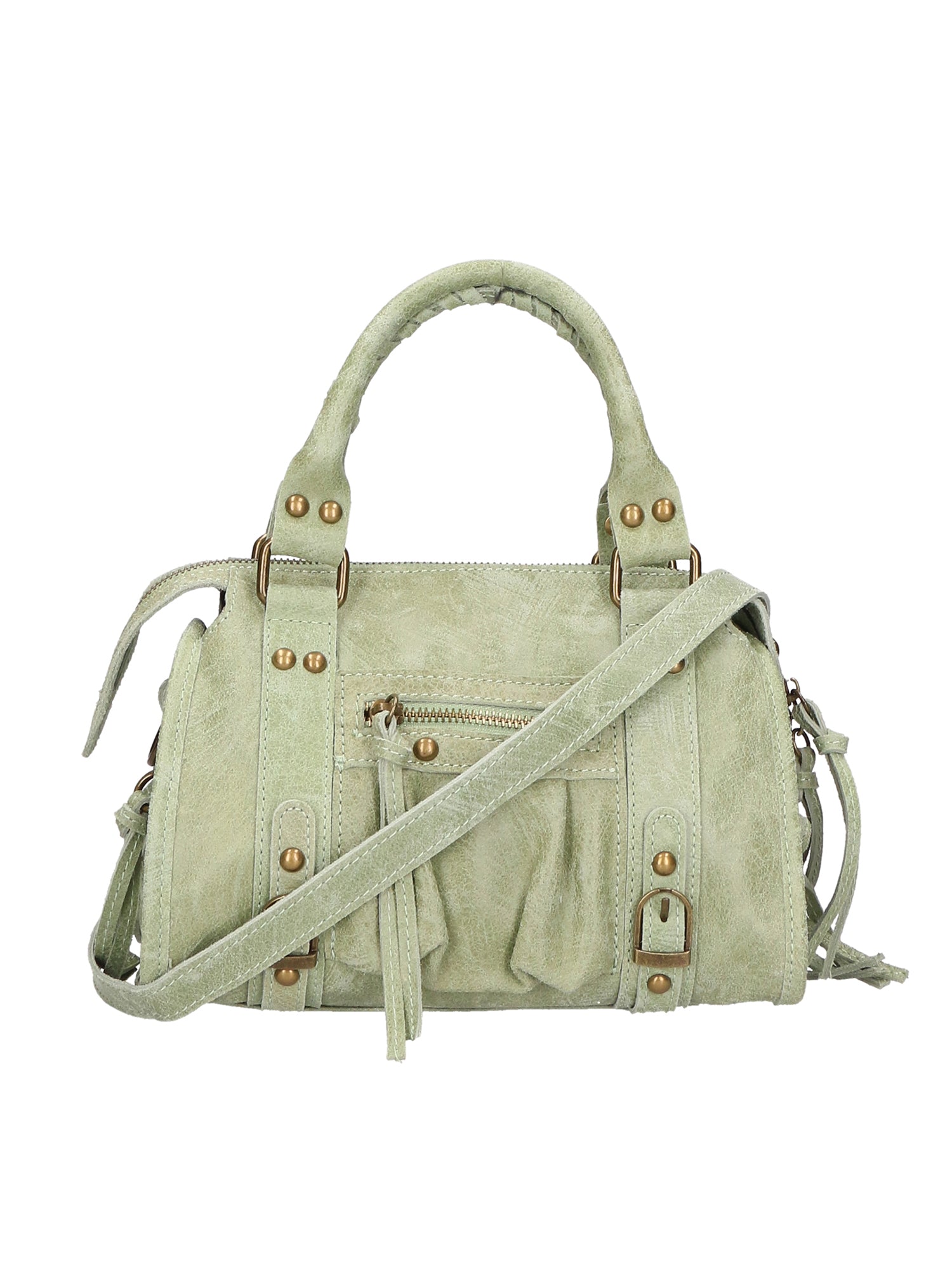 Erisia Borsa a spalla da donna Vera pelle 06091-MILITARE CHIARO Gave Lux