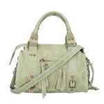 Erisia Borsa a spalla da donna Vera pelle 06091-025 VERDE MILITARE Gave Lux