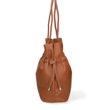 Borsa a spalla da donna 100% PVC F6717-2-COGNAC David Jones