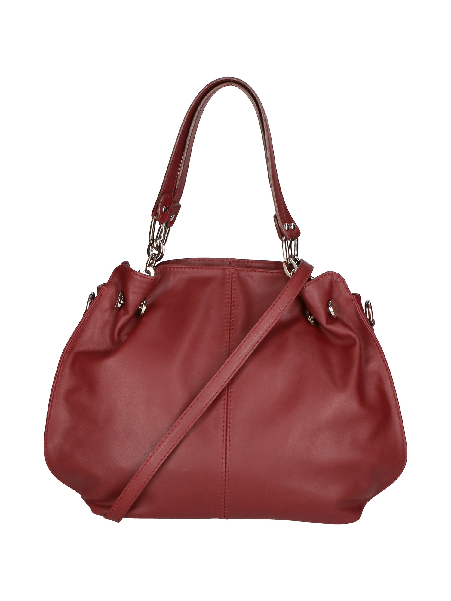 Ereba Borsa a mano da donna Made in Italy 100% pelle 3305-S34 BORDO Gave Lux