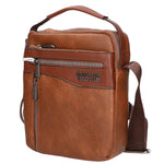 Borsa a tracolla uomo in pelle PU Casual PCL3004-COFFEE Northampton Polo Club