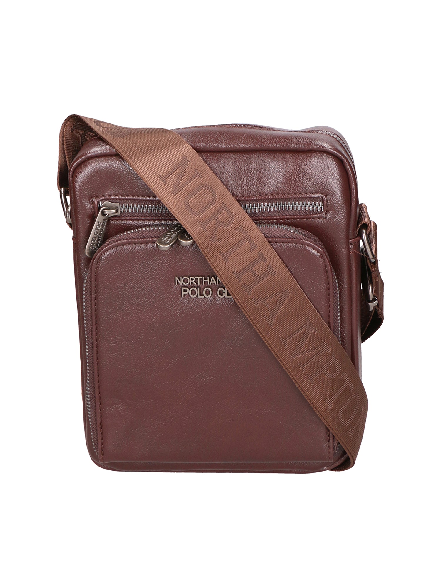 Borsa a tracolla uomo 100% pelle PU PCL3106-COFFEE Northampton Polo Club
