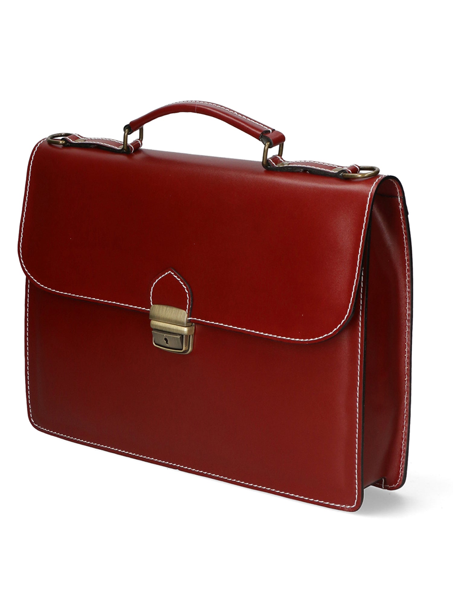 Dafne Borsa da lavoro unisex Vera pelle 7004-ROSSO Gave Lux