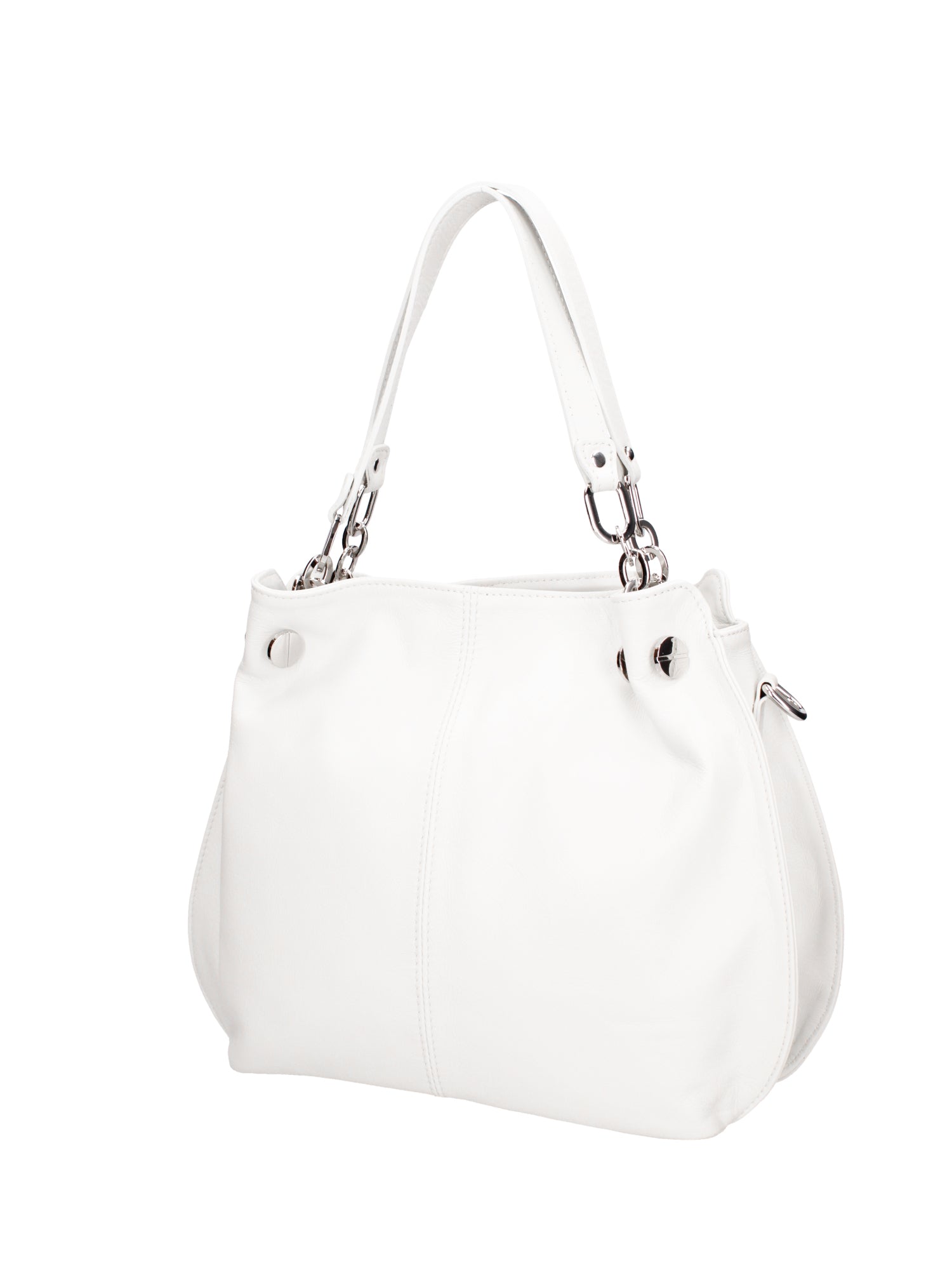 Ereba Borsa a mano da donna Made in Italy 100% pelle 3305-S01 BIANCO Gave Lux