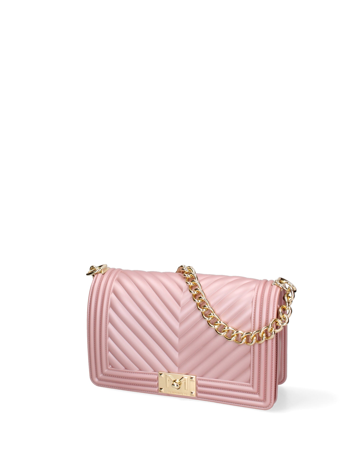 Borsa a mano da donna 100% Pvc FLAT-M 24-OLD ROSE - GOLD Marc Ellis