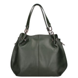 Ereba Borsa a mano da donna Made in Italy 100% pelle 3305-S14 VERDE SCURO Gave Lux