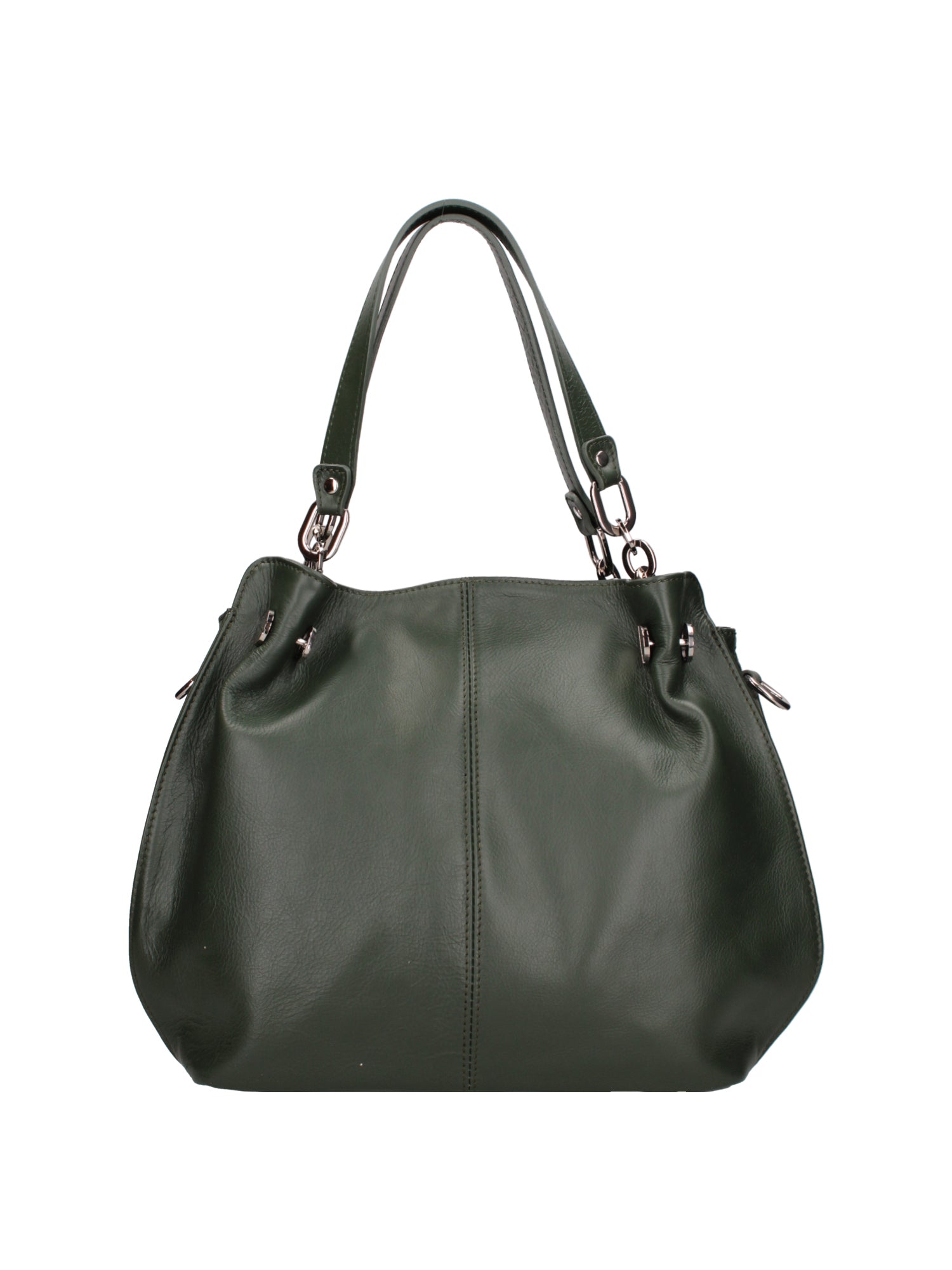 Ereba Borsa a mano da donna Made in Italy 100% pelle 3305-S14 VERDE SCURO Gave Lux