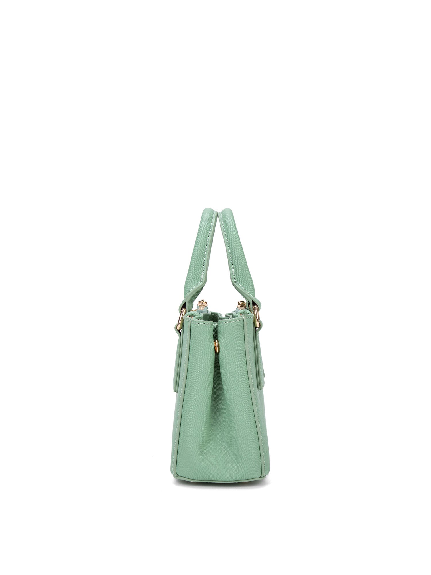 Borsa a mano da donna 100% pelle vegana PU 720-1PT-JADE GREEN Diana&co