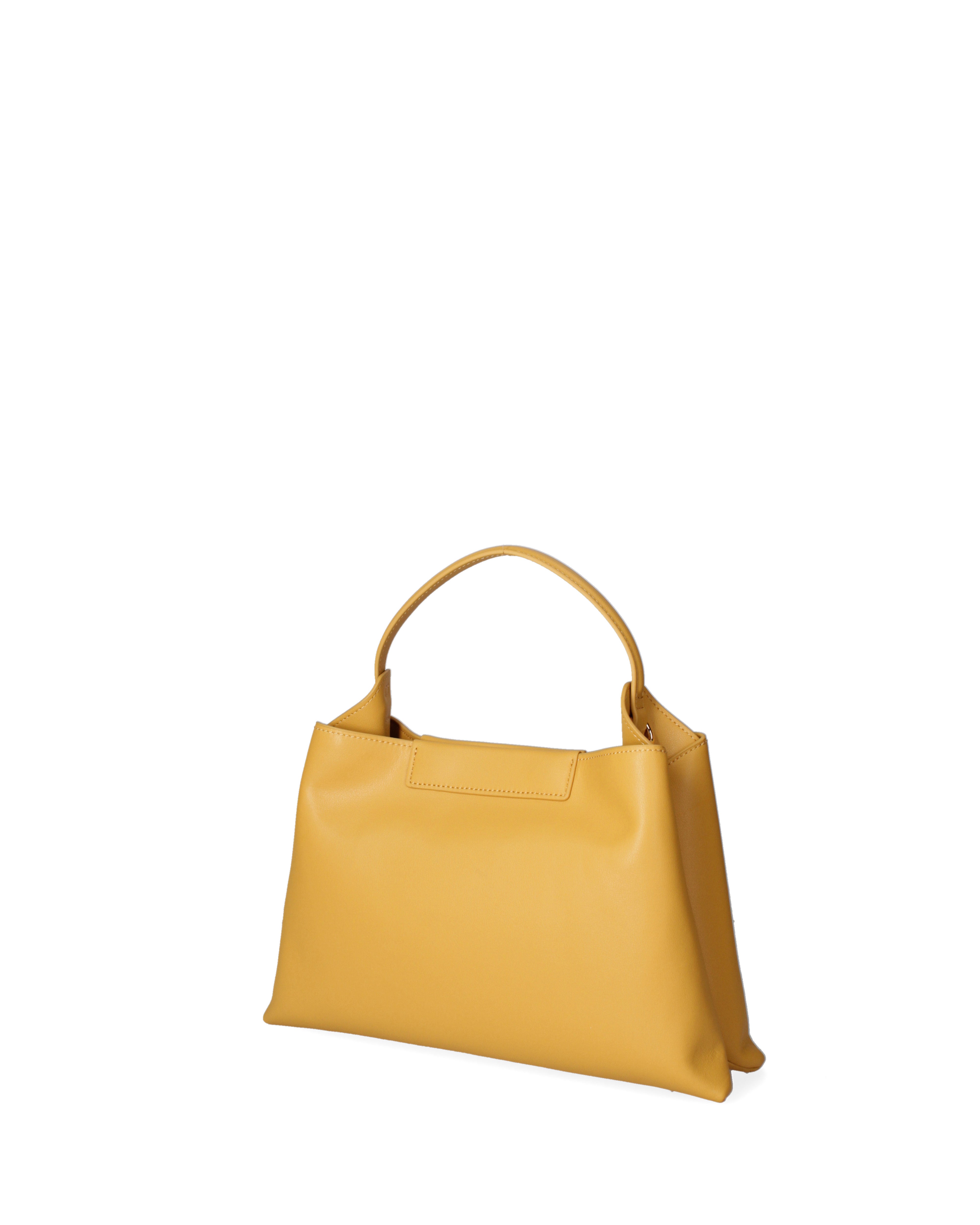 Borsa a mano da donna 100% pelle riciclata 07227-Light yellow Viola Castellani