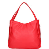 Borsa a spalla da donna Misto pelle e tessuto 07155-D58 ROSSO FUOCO Roberta Rossi
