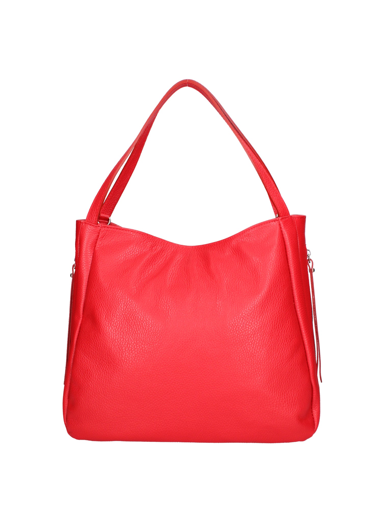 Borsa a spalla da donna Misto pelle e tessuto 07155-D58 ROSSO FUOCO Roberta Rossi