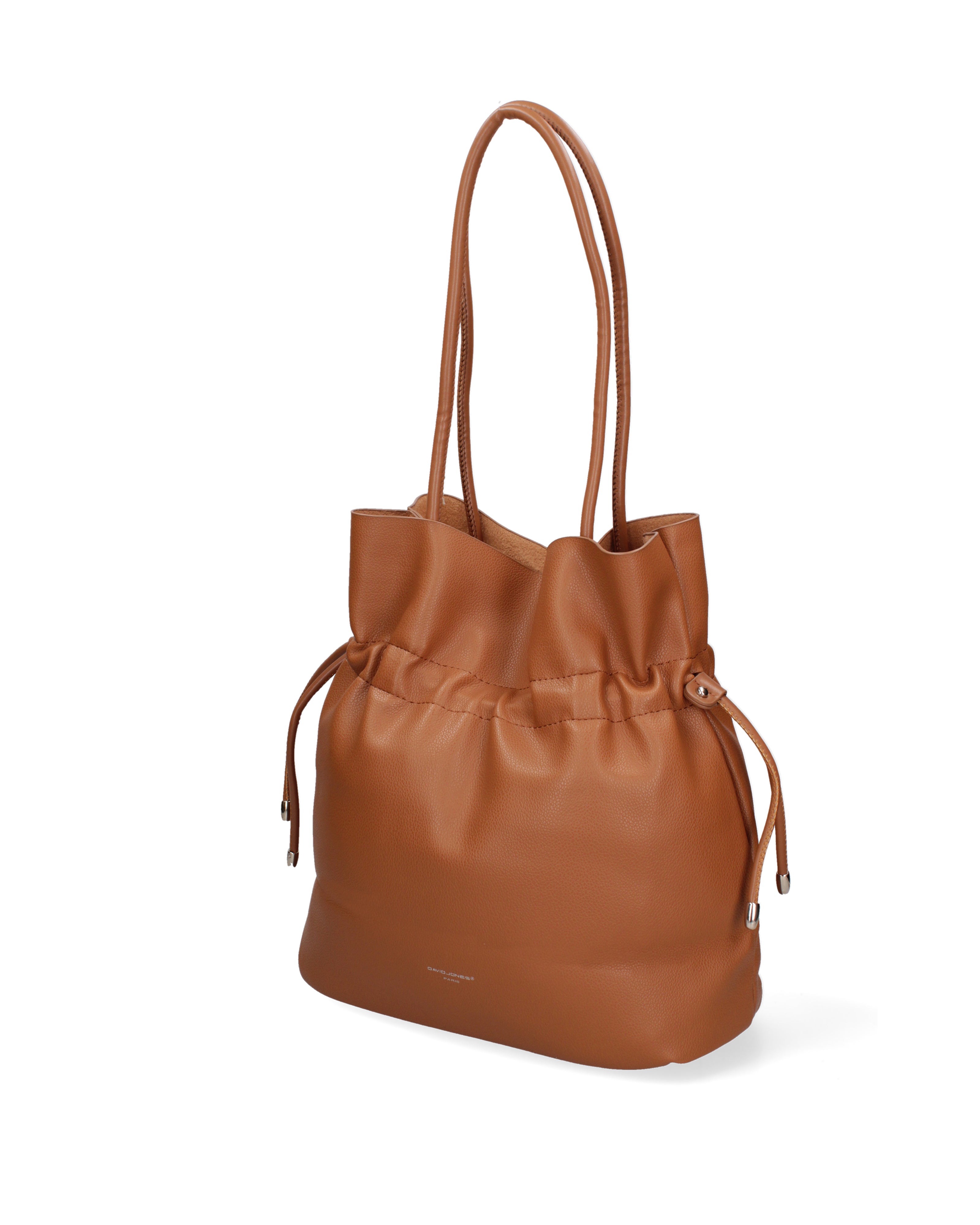 Borsa a spalla da donna 100% PVC F6717-2-COGNAC David Jones