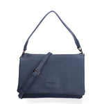 Borsa a spalla da donna Ecopelle vegana 637-1-NAVY BLUE Diana&co