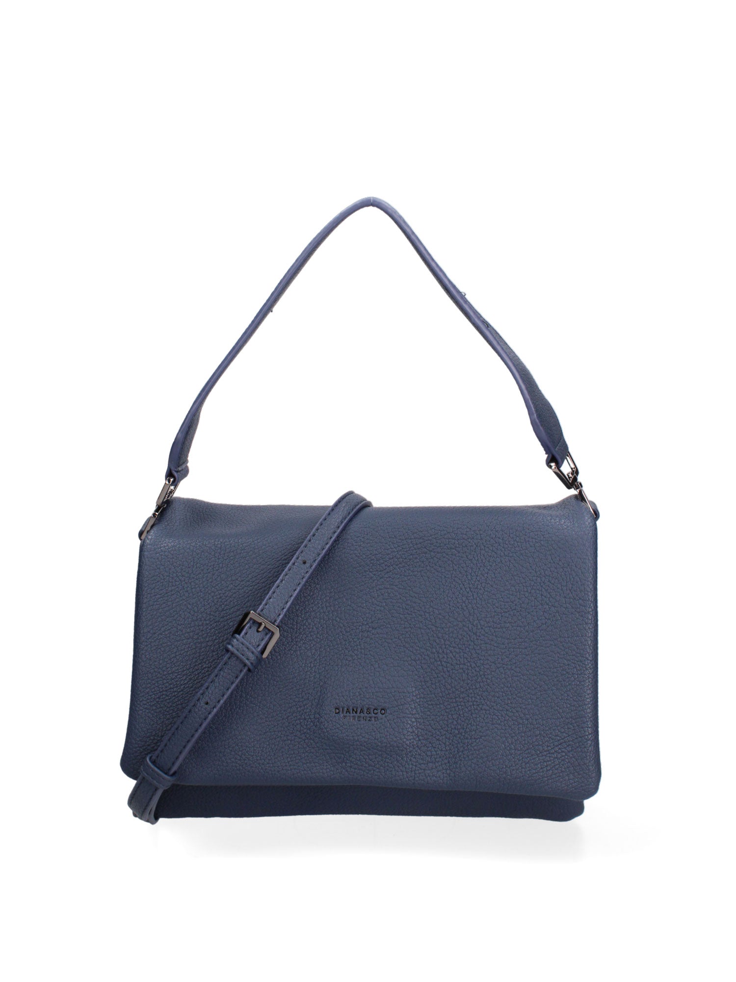 Borsa a spalla da donna Ecopelle vegana 637-1-NAVY BLUE Diana&co