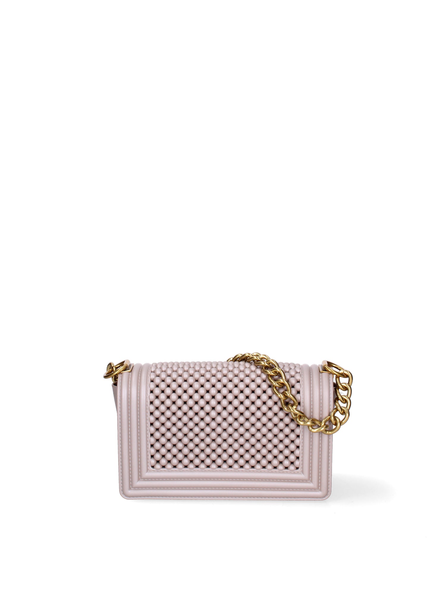 Borsa a mano da donna 100% Pvc FLAT-S-BALL 24-STONE - LIGHT GOLD Marc Ellis